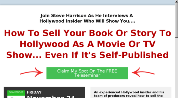 sellyourbooktohollywoodcall.com