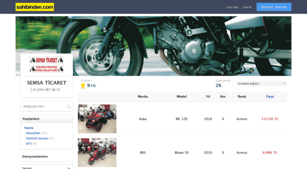 semsaticaret.sahibinden.com