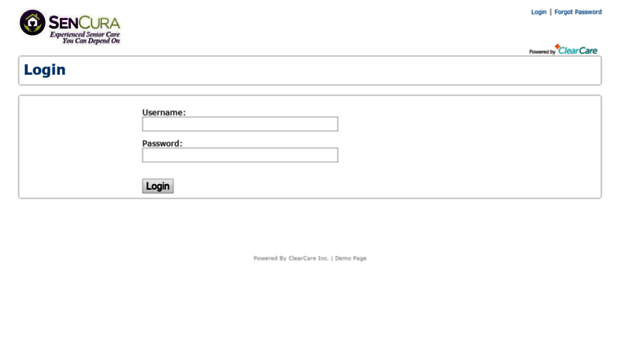 sencura.clearcareonline.com