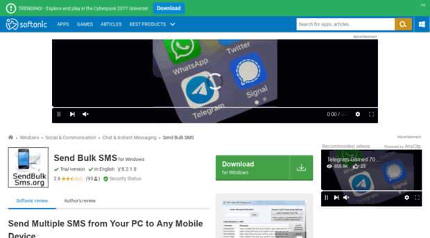 send-bulk-sms.en.softonic.com