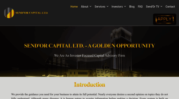 sendorcapital.com