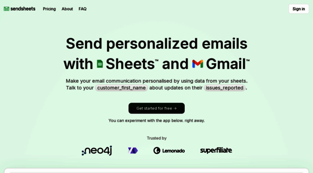 sendsheets.com