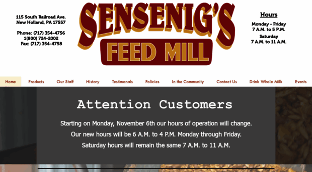 sensenigsfeedmill.com