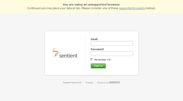 sentient.harvestapp.com