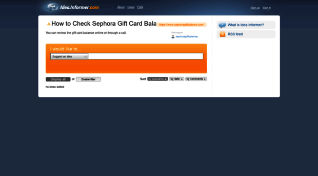 sephoragiftbalance.idea.informer.com