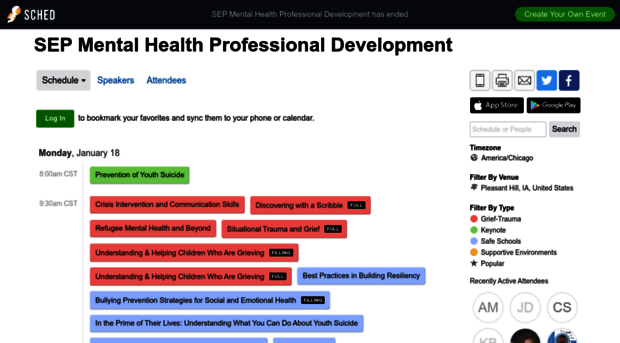 sepmentalhealthprofessional2016.sched.org