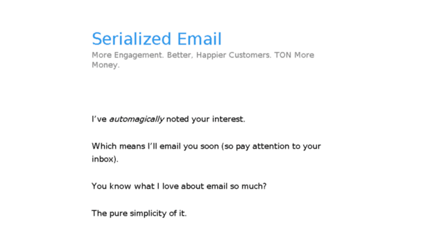 serializedemail.com