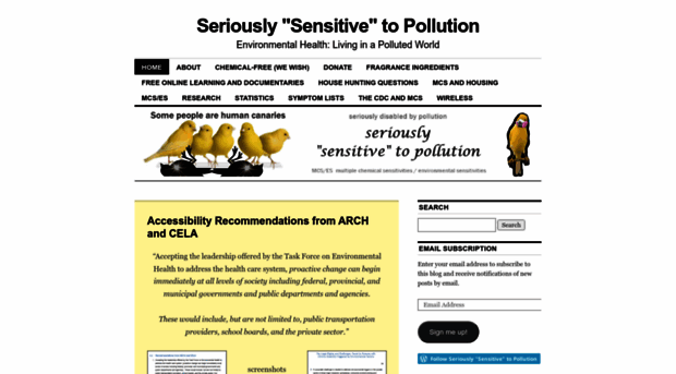 seriouslysensitivetopollution.org