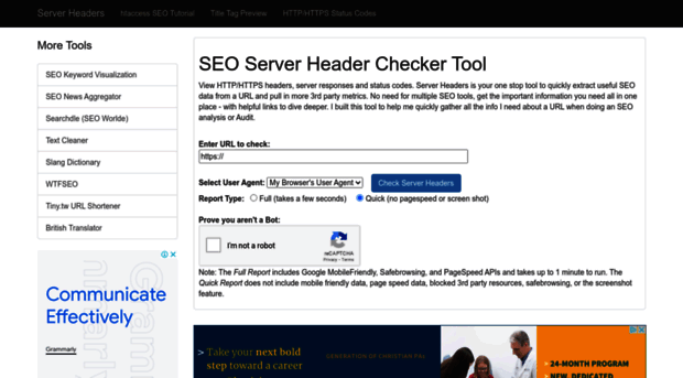 serverheaders.com