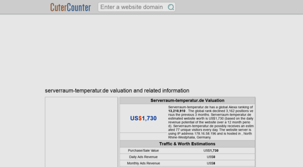 serverraum-temperatur.de.cutercounter.com
