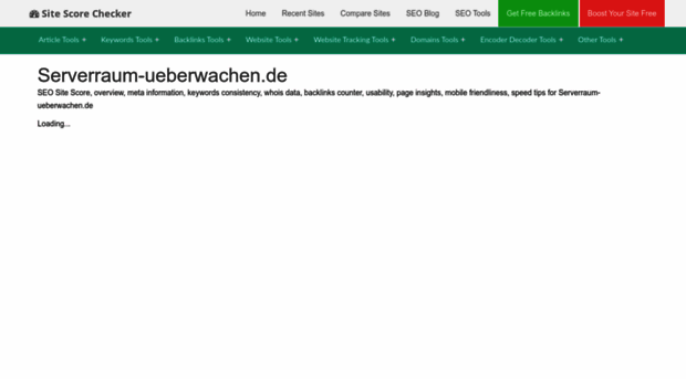 serverraum-ueberwachen.de.sitescorechecker.com