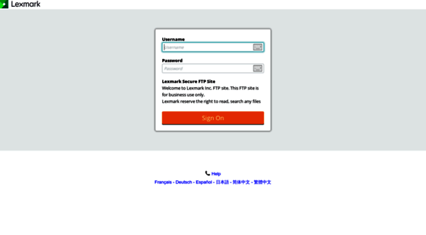 sftp.lexmark.com