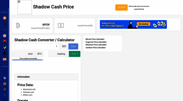 shadowcash.price.exchange