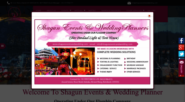 shaguneventsandwedding.com