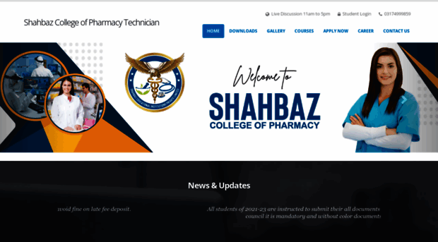 shahbazcollegeofpharmacy.edu.pk