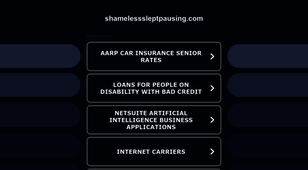 shamelesssleptpausing.com