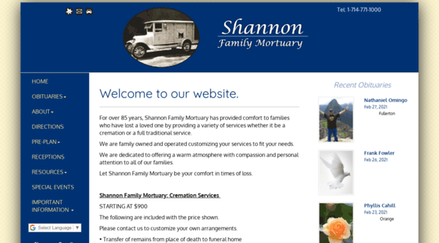 shannonfamilymortuary.com