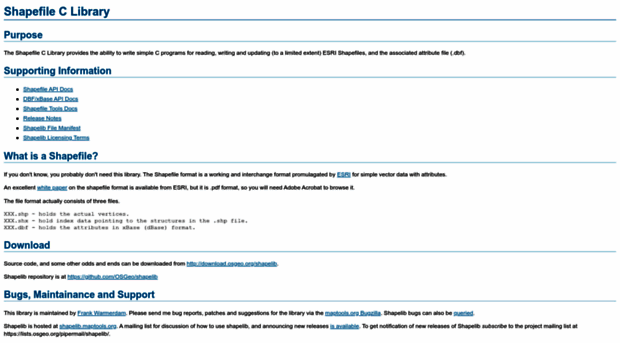 shapelib.maptools.org