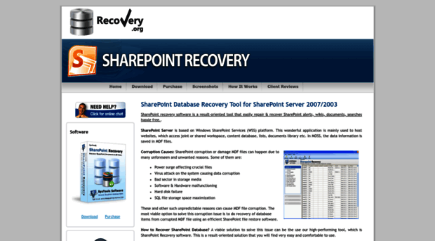 sharepoint.databaserecovery.org