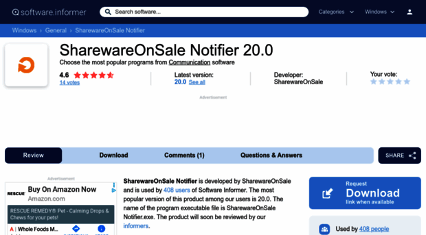 sharewareonsale-notifier.software.informer.com