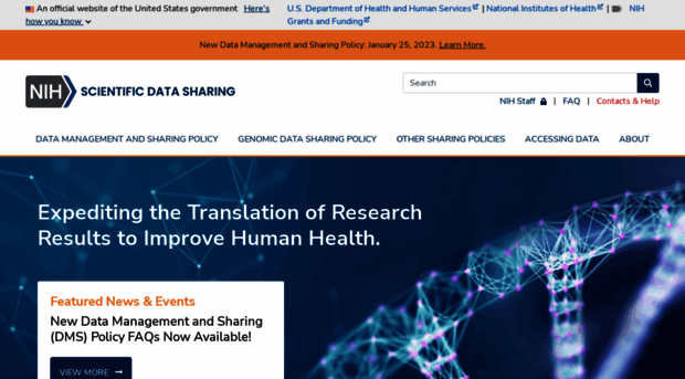 Nih Data Sharing Policies