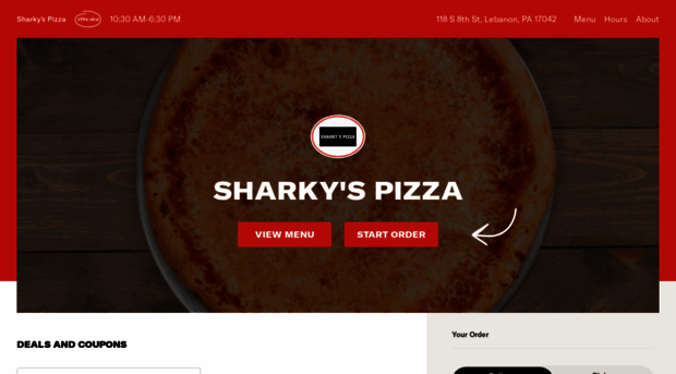 sharkyspizzamenu.com