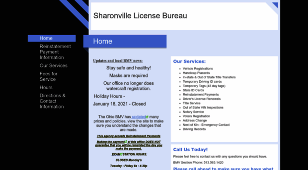 sharonvillelicensebureau.com