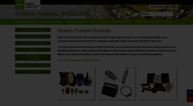 shawsfuneralproducts.co.uk