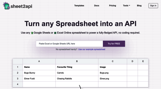 sheet2api.com