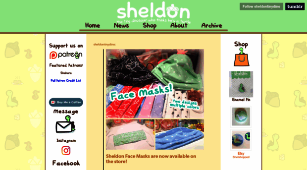 sheldonthetinydinosaur.com