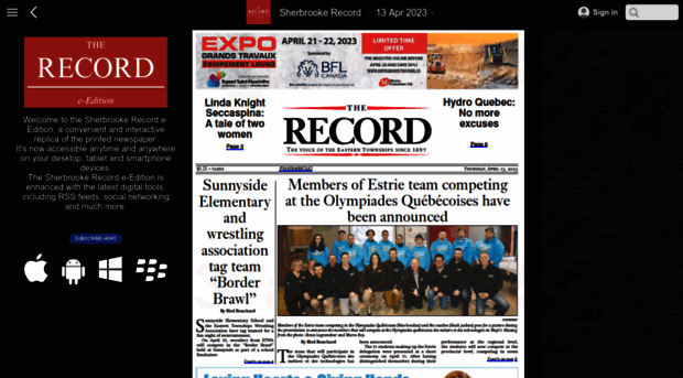 sherbrookerecord.pressreader.com