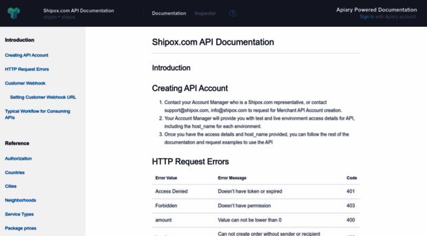 shipox.docs.apiary.io