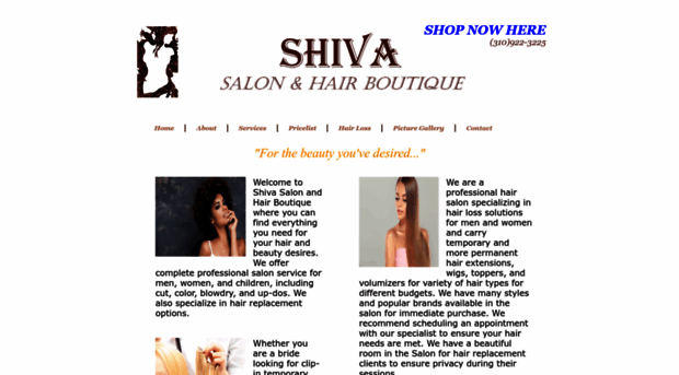 shivasalonandhairboutique.com