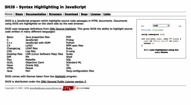 shjs.sourceforge.net