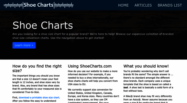 shoecharts.com