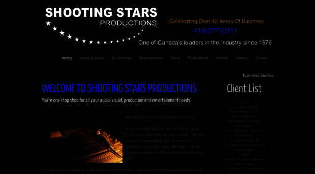 shootingstarsproductions.com