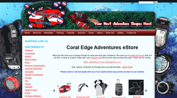 shop.coraledgeadventures.com