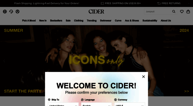 shop cider vetement