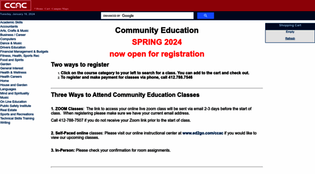 shopcommunityed.ccac.edu