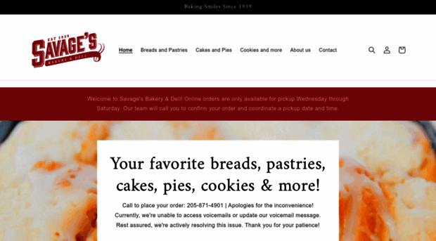 shopsavagesbakery.com