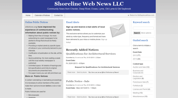 shorelinewebnews.enotices.org