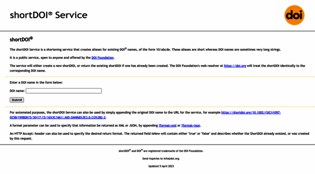 shortdoi.org