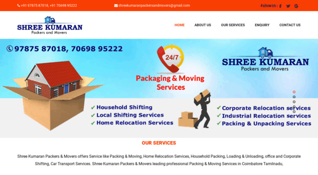 shreekumaranpackersandmovers.com