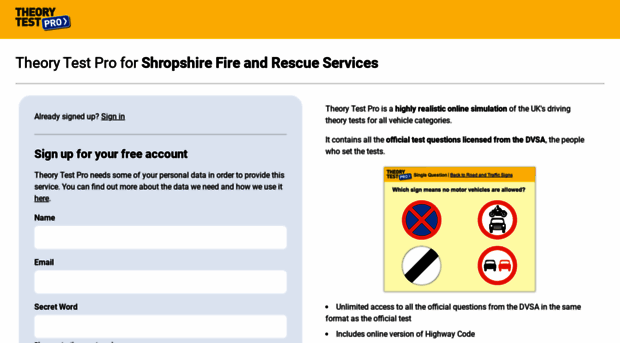 shropshirefire.theorytestpro.co.uk