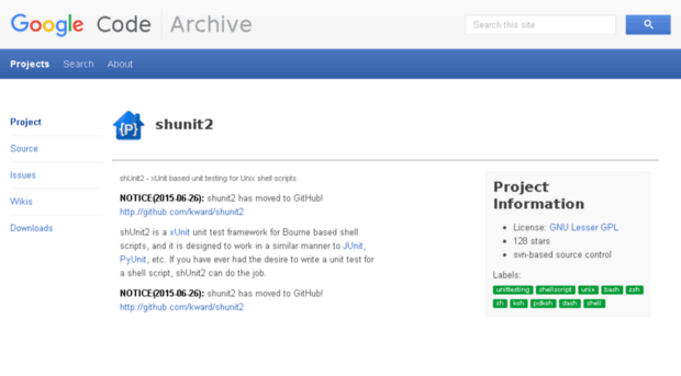 shunit2.googlecode.com