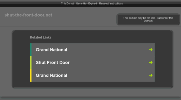 shut-the-front-door.net