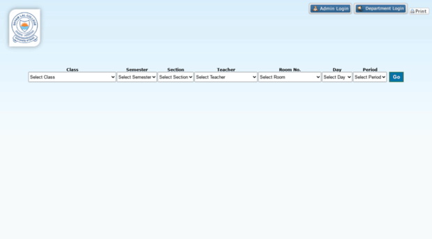 shyamlal.collegetimetable.in