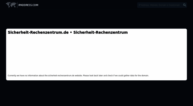 sicherheit-rechenzentrum.de.ipaddress.com