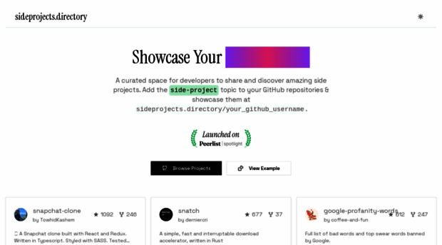 sideprojects.directory