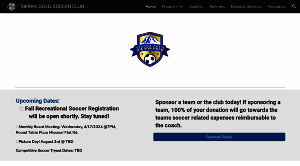 sierragoldsoccer.org